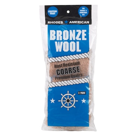 Homax Rhodes American 3 Grade Coarse Bronze Wool Pads 3 pk 123102